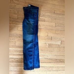 Slim straight blue jeans